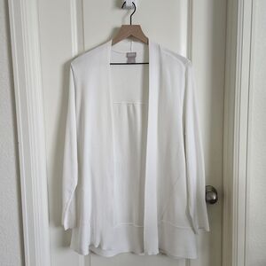 Chico's White Open Cardigan